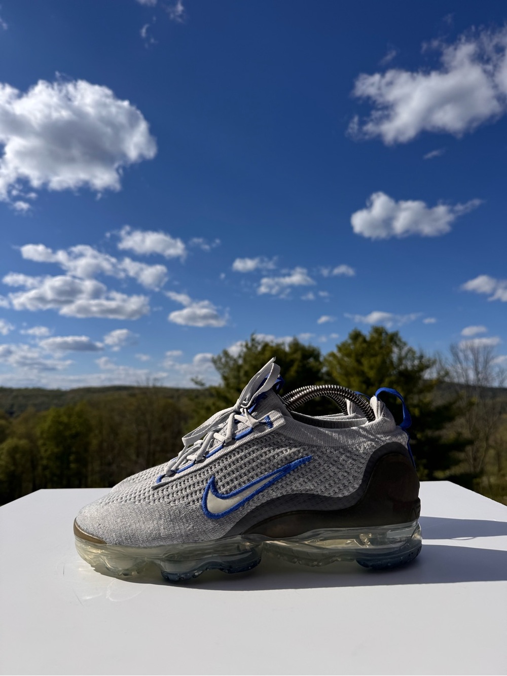 Nike Air VaporMax Flyknit Grey Blue Men’s Size 9